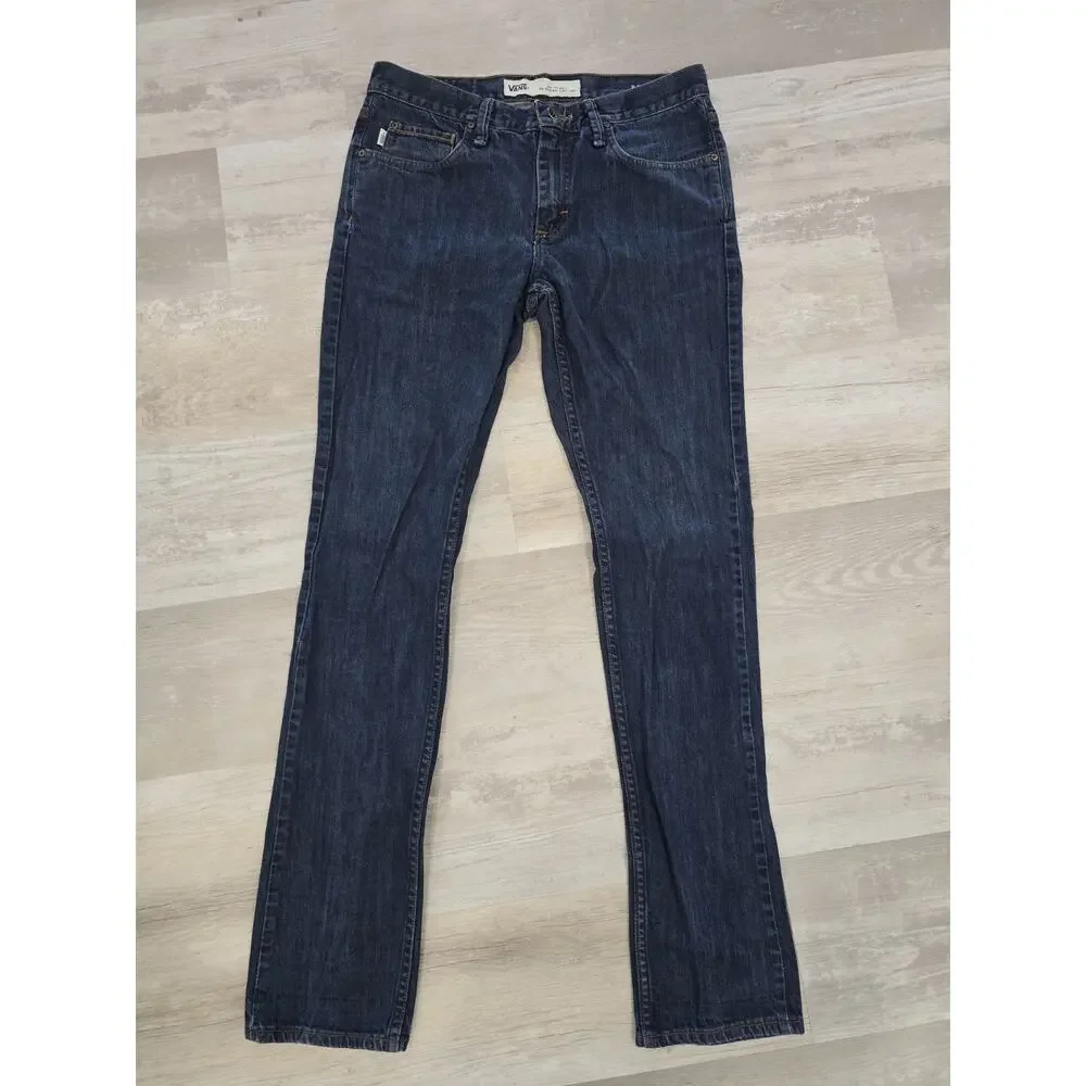 Vans Off The Wall V76 Skinny Jeans Men's 32x34 Dark Wash Blue Denim Skater